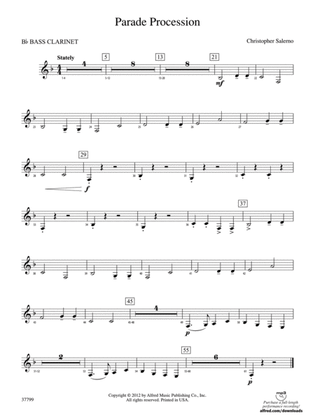Parade Procession: B-flat Bass Clarinet