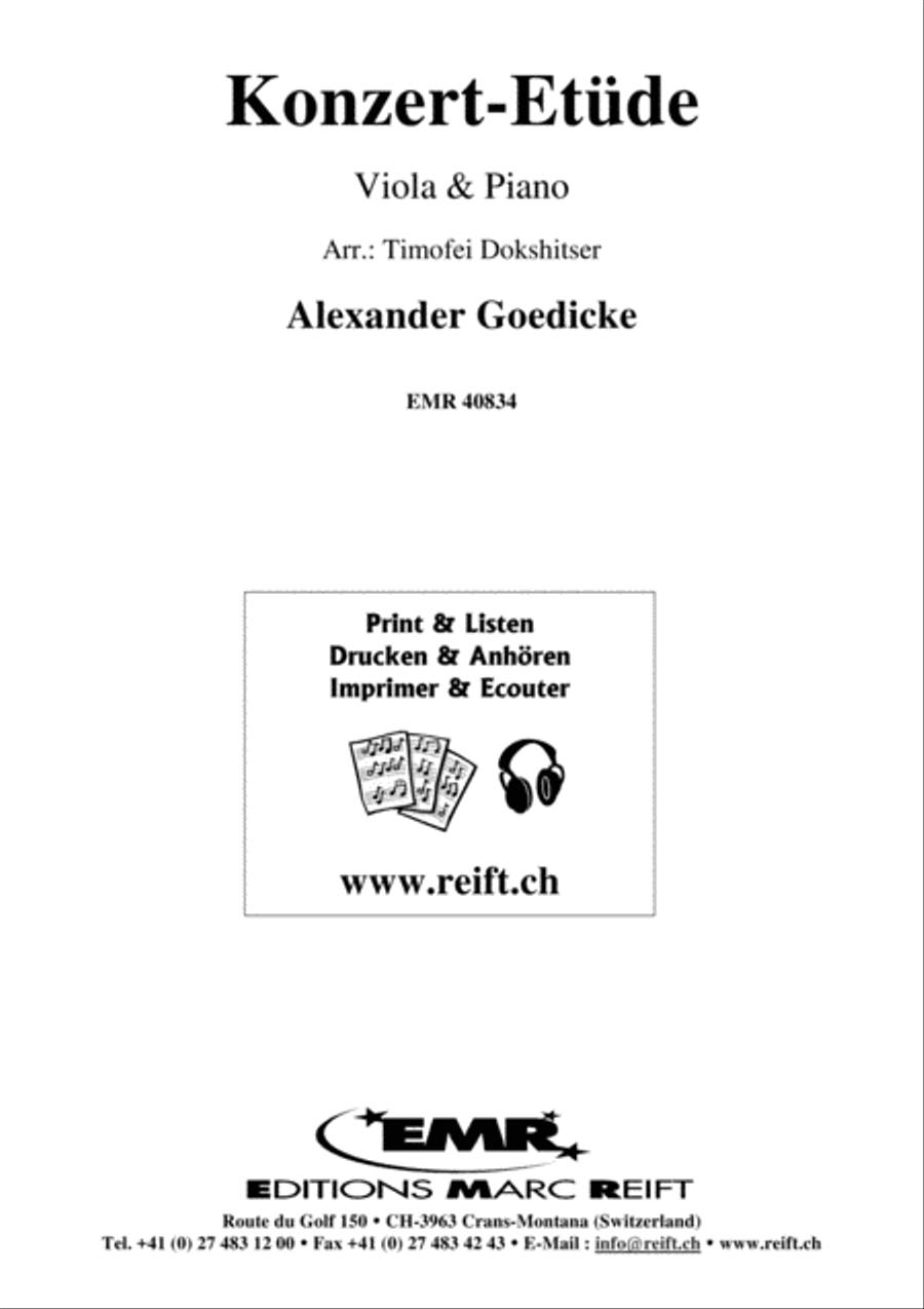 Konzert-Etude Konzert-Etude Viola scores gallery preview page 1