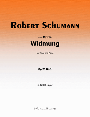 Widmung, by Schumann, in G flat Major