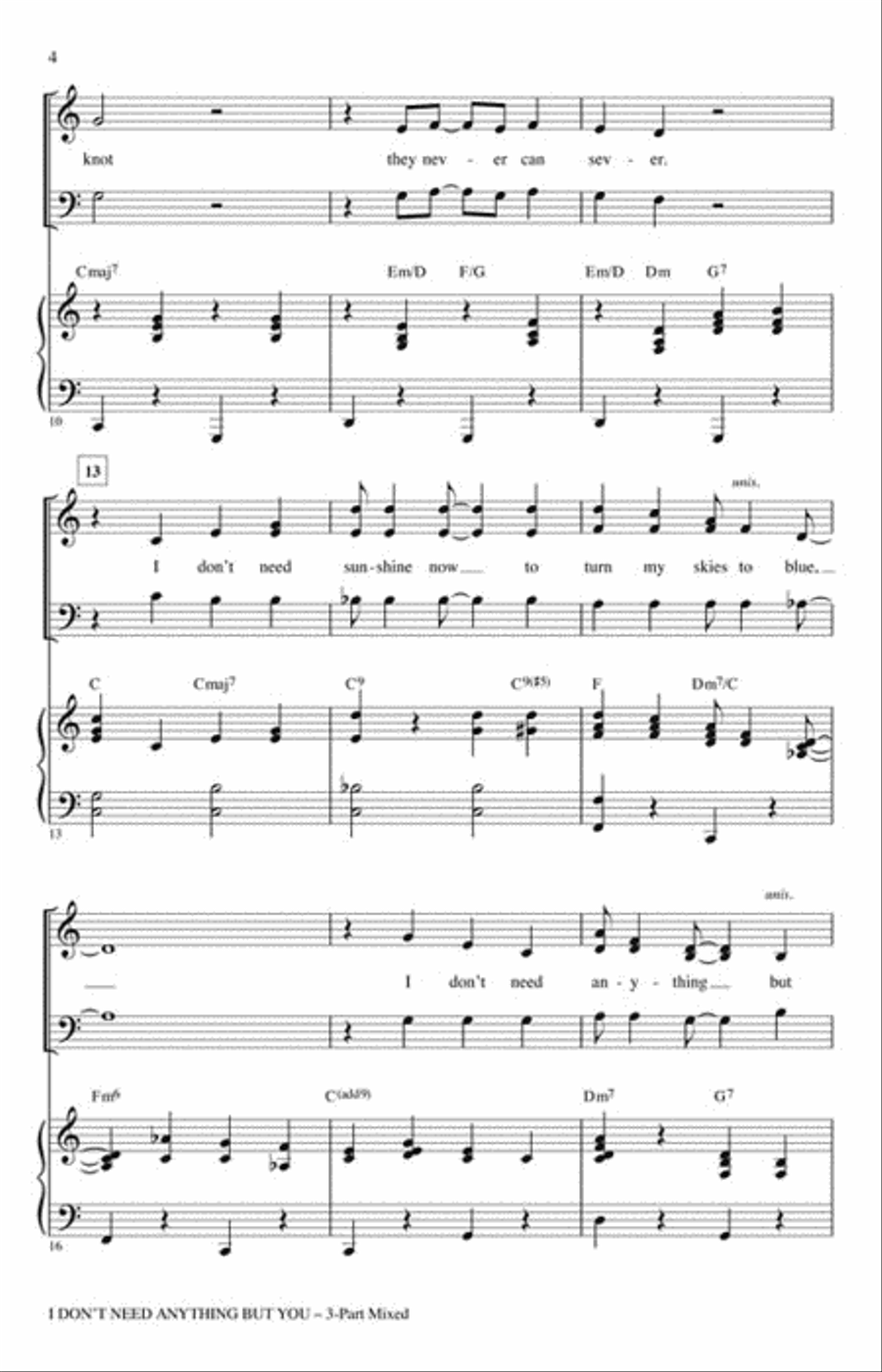 I Don't Need Anything But You Choir scores gallery preview page 3
