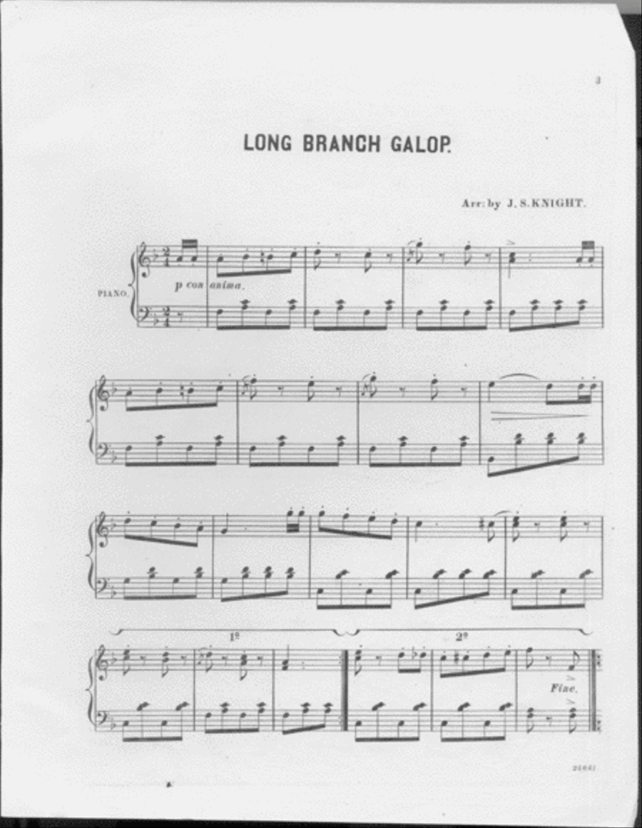 Long Branch Galop Piano Solo scores gallery preview page 2