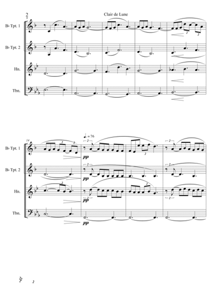 Clair de Lune for Brass Quartet image number null