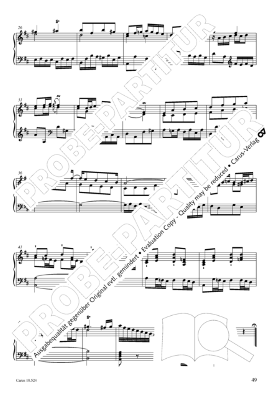 Chorale arrangements. First part of the Clavier-Ubung Collection / Songbook scores gallery preview page 50