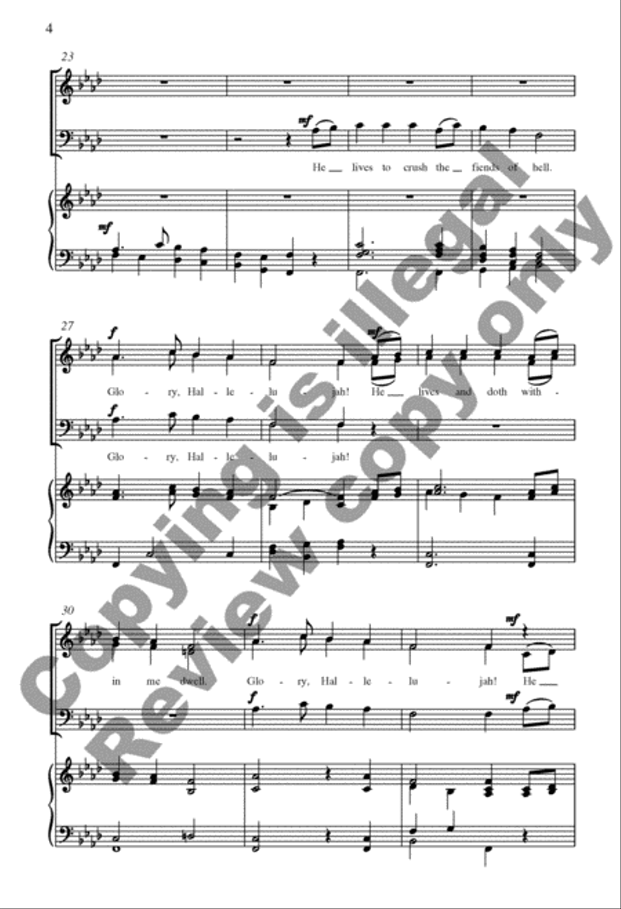 I Know that my Redeemer lives 3-Part scores gallery preview page 4