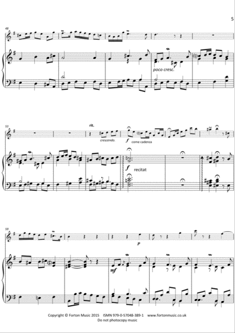 2nd Oboe Sonata Oboe Solo scores gallery preview page 5