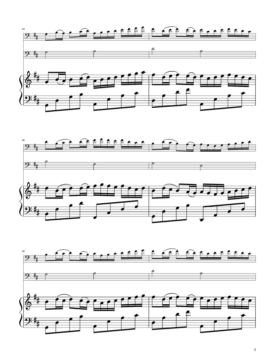 Canon in D - Trombone and Euphonium Duet Brass Duet scores gallery preview page 5