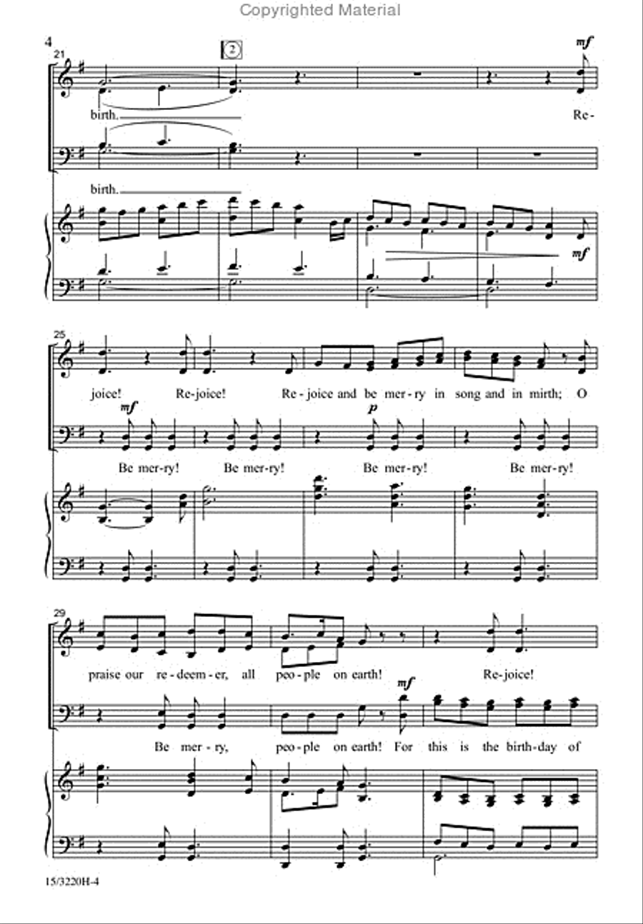 Rejoice and Be Merry! 4-Part scores gallery preview page 4