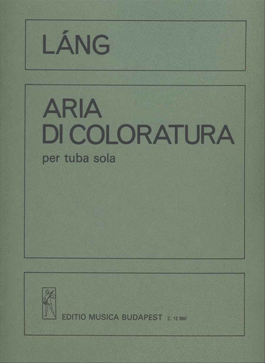 Book cover for Aria di coloratura per tuba solo