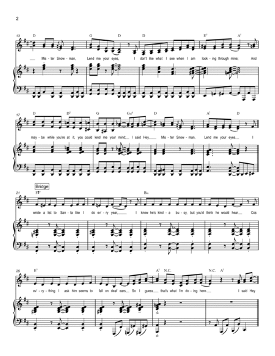 Hey Mr Snowman Hey Mr Snowman Voice scores gallery preview page 2
