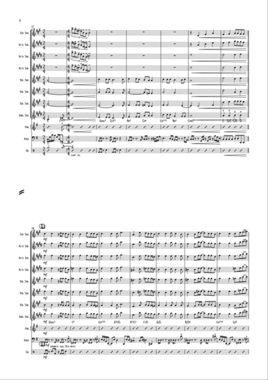 Here I Am To Worship (light Of The World) Large Ensemble scores gallery preview page 4