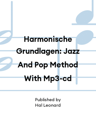 Book cover for Harmonische Grundlagen: Jazz And Pop Method With Mp3-cd