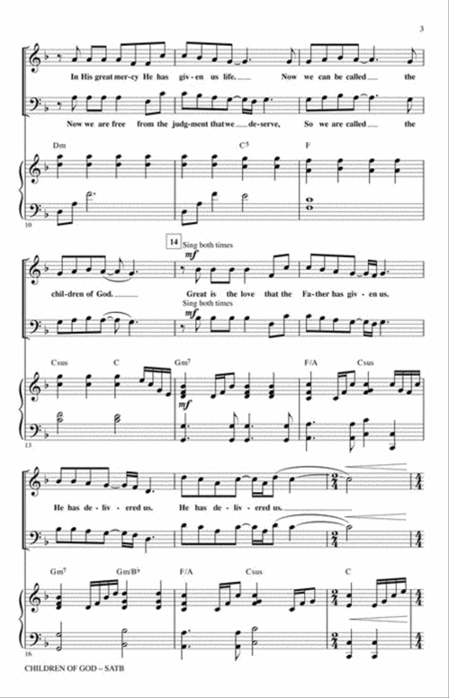 Children of God 4-Part scores gallery preview page 3