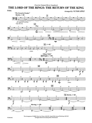The Lord of the Rings: The Return of the King, Suite from: Tuba