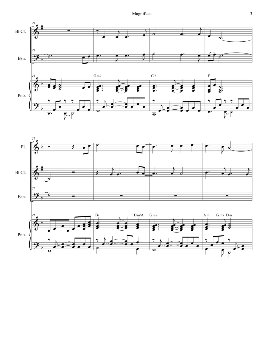 Magnificat Woodwind Quartet scores gallery preview page 3