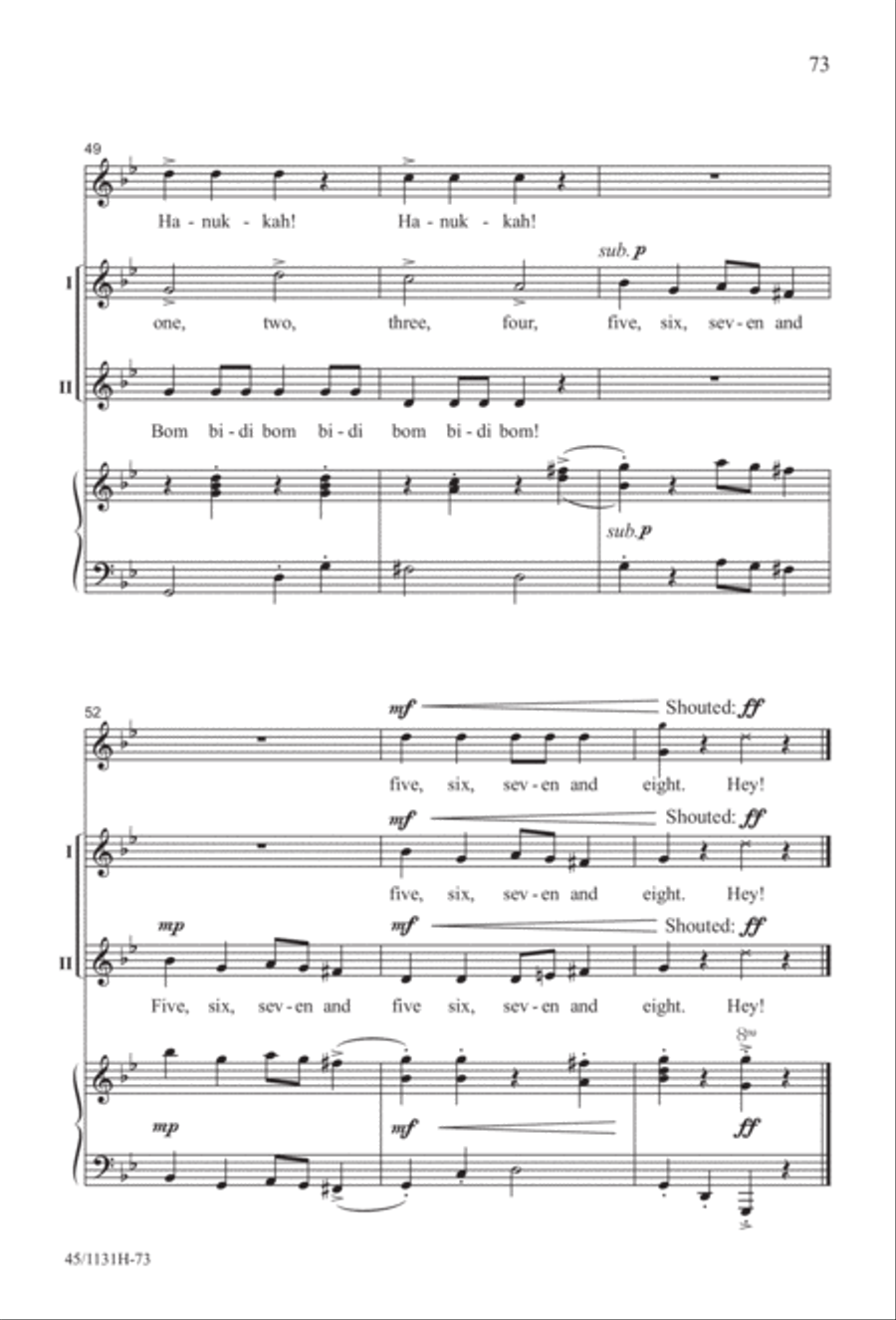 Singable Solutions for Winter Holidays 2-Part scores gallery preview page 73