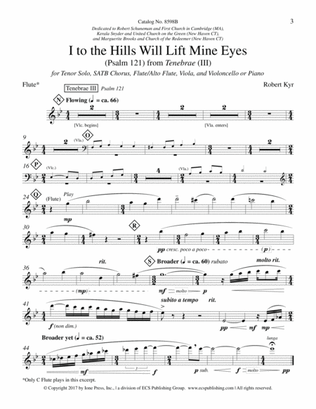I to the Hills Will Lift Mine Eyes (Psalm 121): from Tenebrae (III) (Downloadable Instrumental Parts)