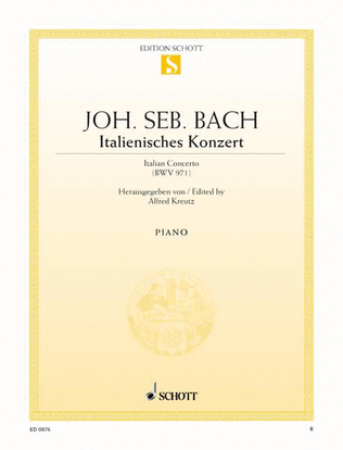 Book cover for Italian Concerto, BWV 971