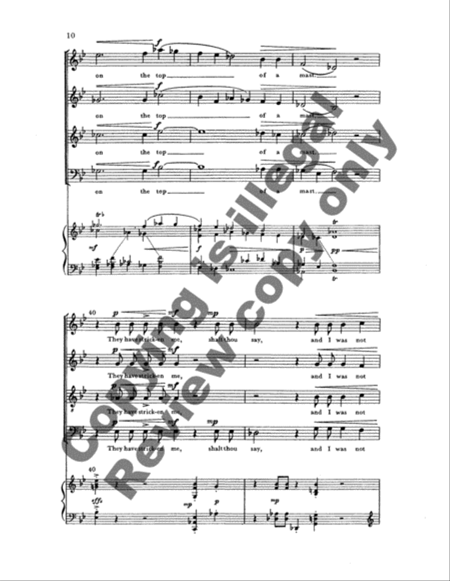 Two Psalms and a Proverb: 2. Wounds without Cause 4-Part scores gallery preview page 13