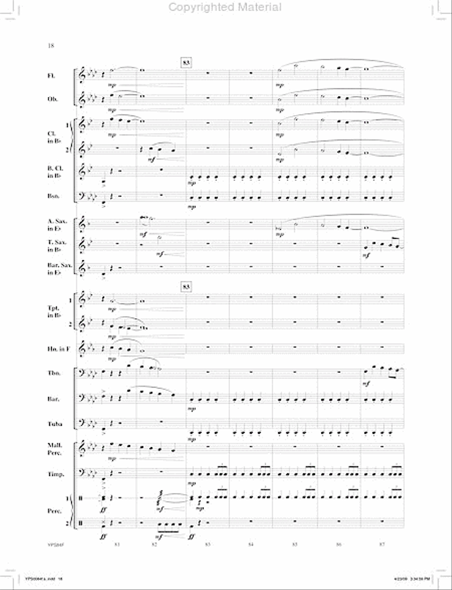 Zodiac Concert Band scores gallery preview page 19