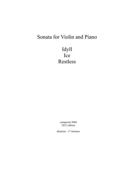 [Liptak] Sonata for Violin and Piano