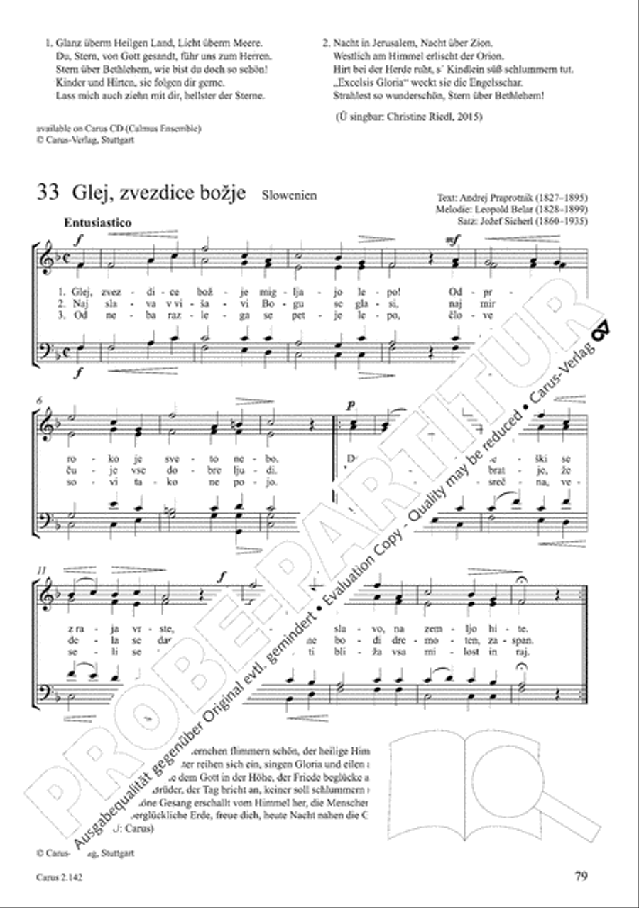 Christmas Carols of the World. Choral collection 4-Part scores gallery preview page 69