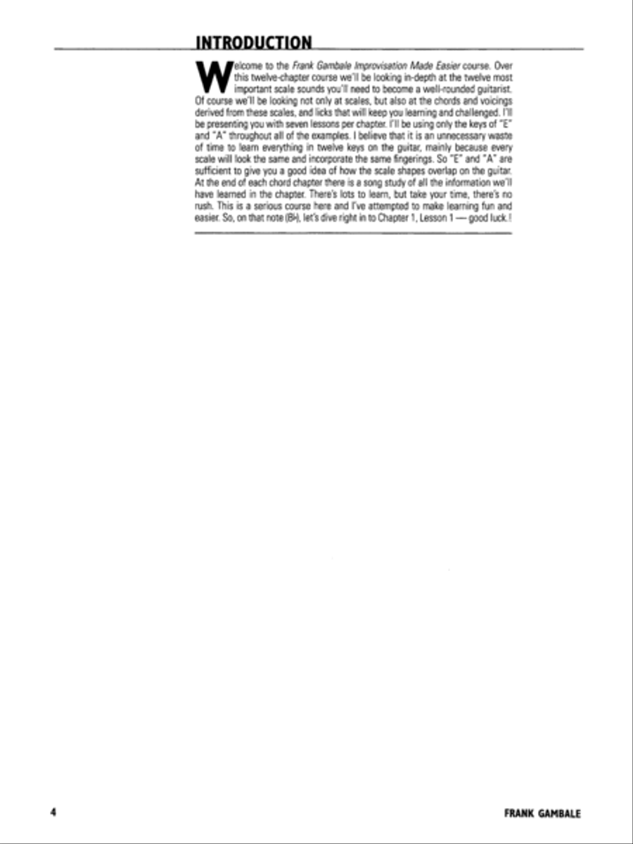Frank Gambale -- Improvisation Made Easy Electric Guitar scores gallery preview page 4