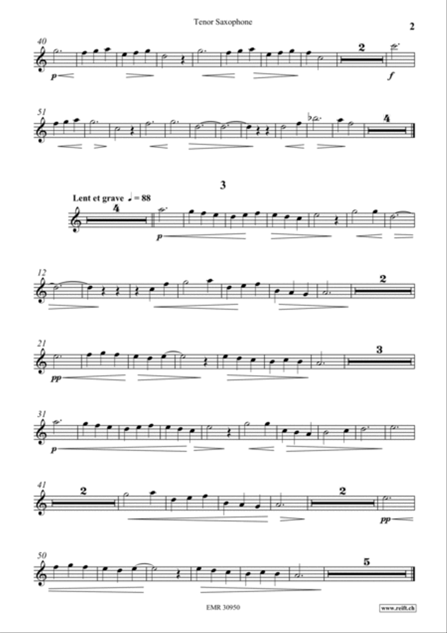 3 Gymnopedies 3 Gymnopedies Tenor Saxophone scores gallery preview page 3