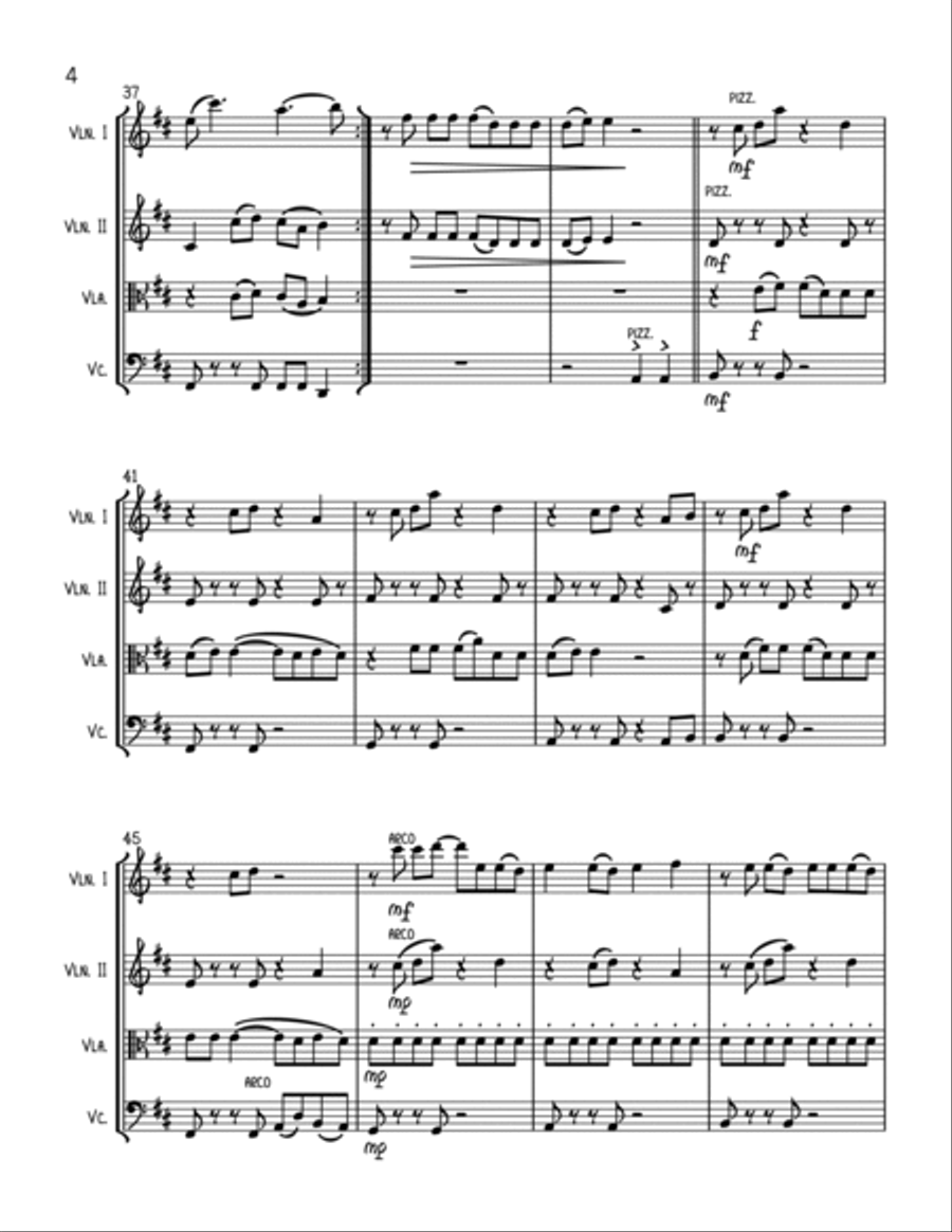 Stay String Quartet scores gallery preview page 4