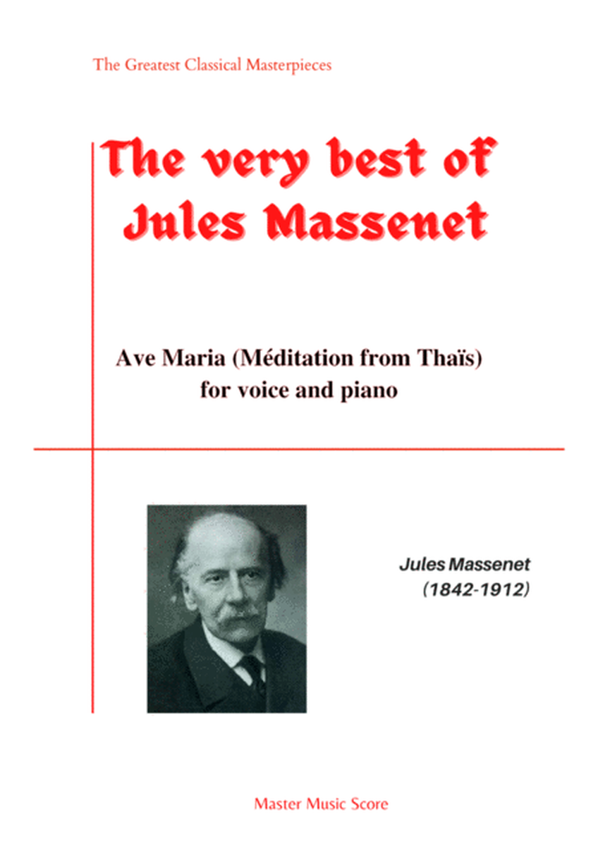Massenet-Ave Maria(Méditation from Thaïs) for voice and piano image number null