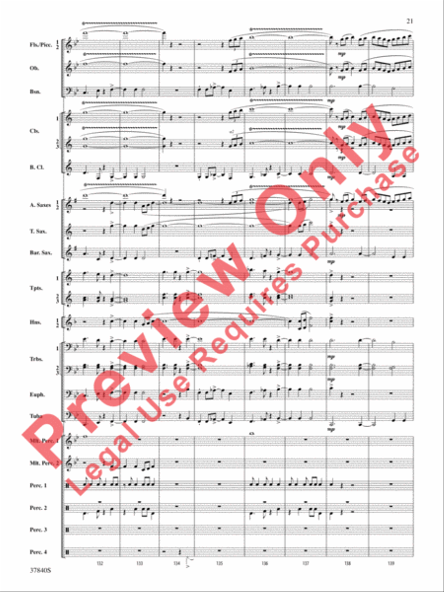 African Dreams African Dreams Concert Band scores gallery preview page 22