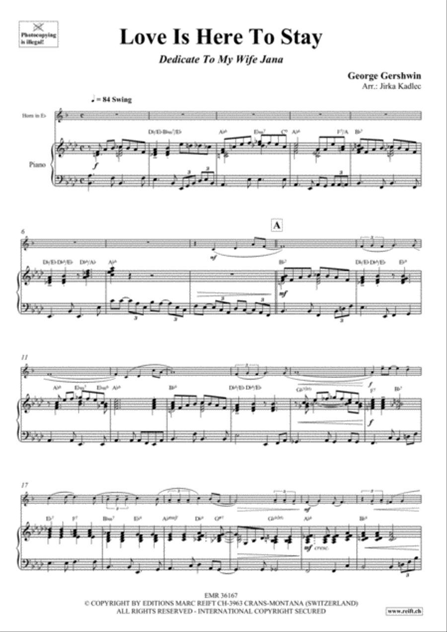 Love Is Here To Stay Horn scores gallery preview page 4