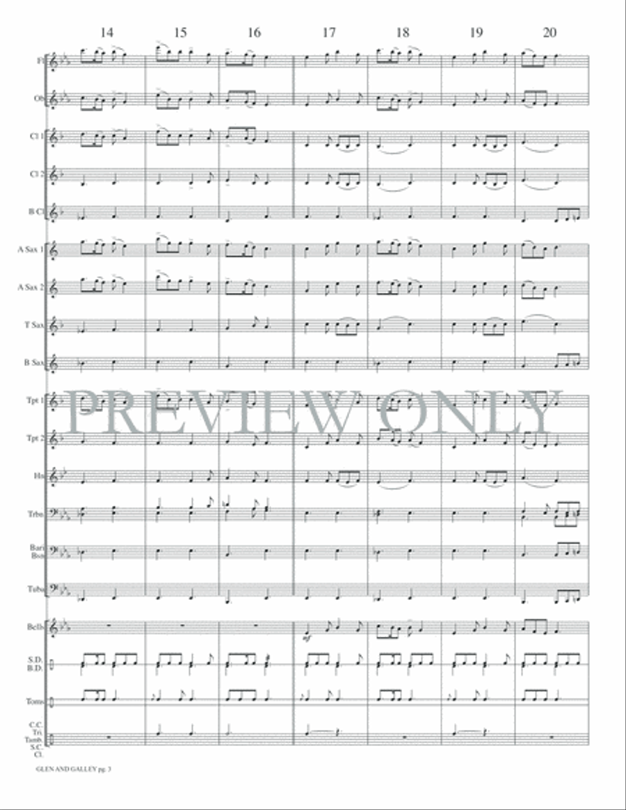 Glen and Galley Concert Band scores gallery preview page 6