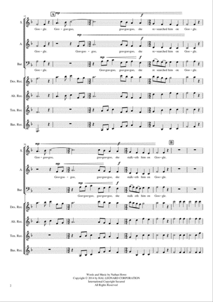 A Social Madrigal Choir scores gallery preview page 2