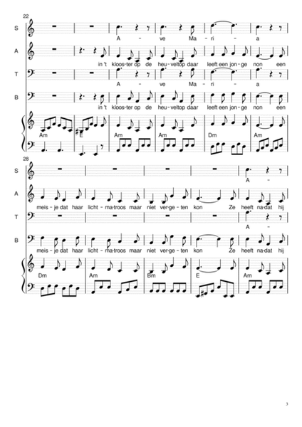 Achter tralies en muren - SATB - Mixed Choir - Full Score - Arr. Forevergreens Music image number null