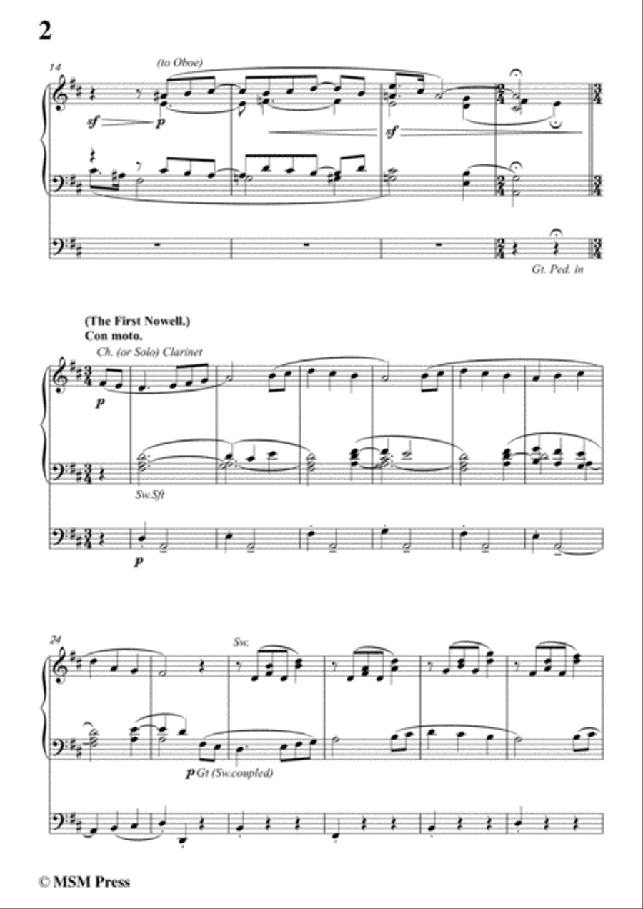 West-Fantasy on Two Well-known Christmas Carols,for Organ Organ Solo scores gallery preview page 4