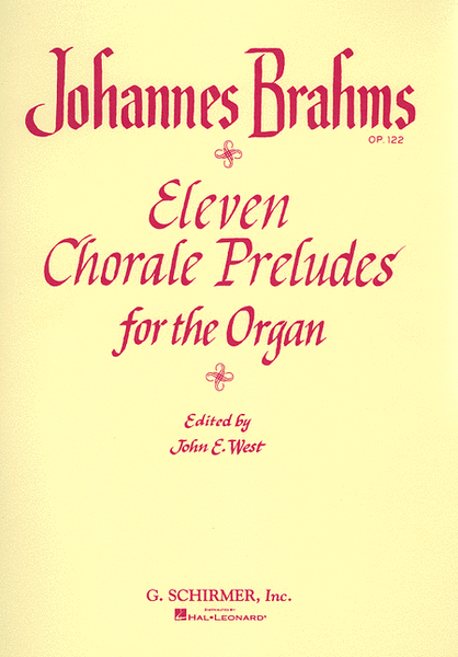 11 Chorale Preludes by Johannes Brahms Organ - Sheet Music