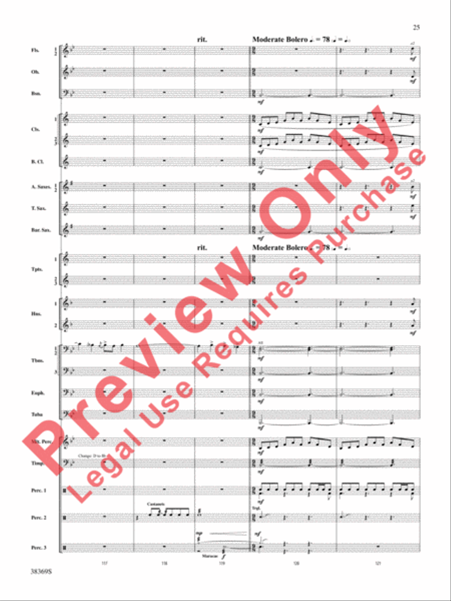 Man of La Mancha Concert Band scores gallery preview page 26