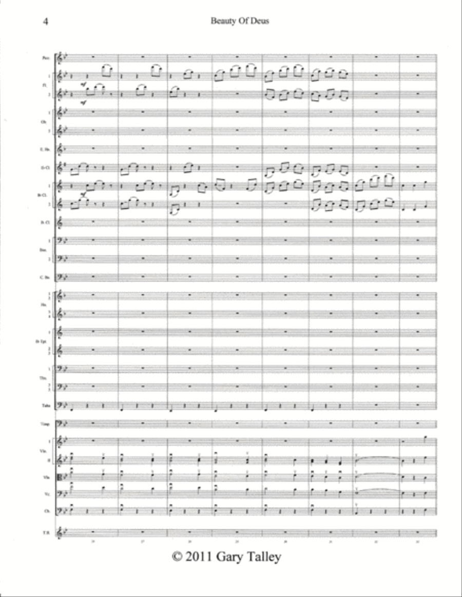 Beauty of Deus - Score Only Full Orchestra scores gallery preview page 4