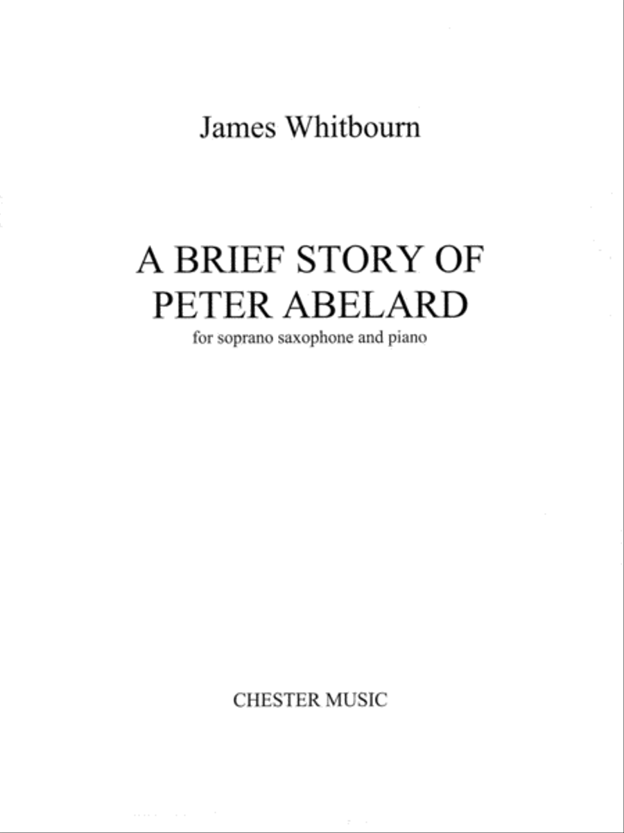A Brief Story of Peter Abelard Soprano Saxophone scores gallery preview page 1