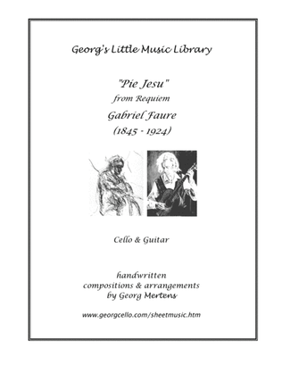 Book cover for Gabriel Faure - Pie Jesu for cello & guitar