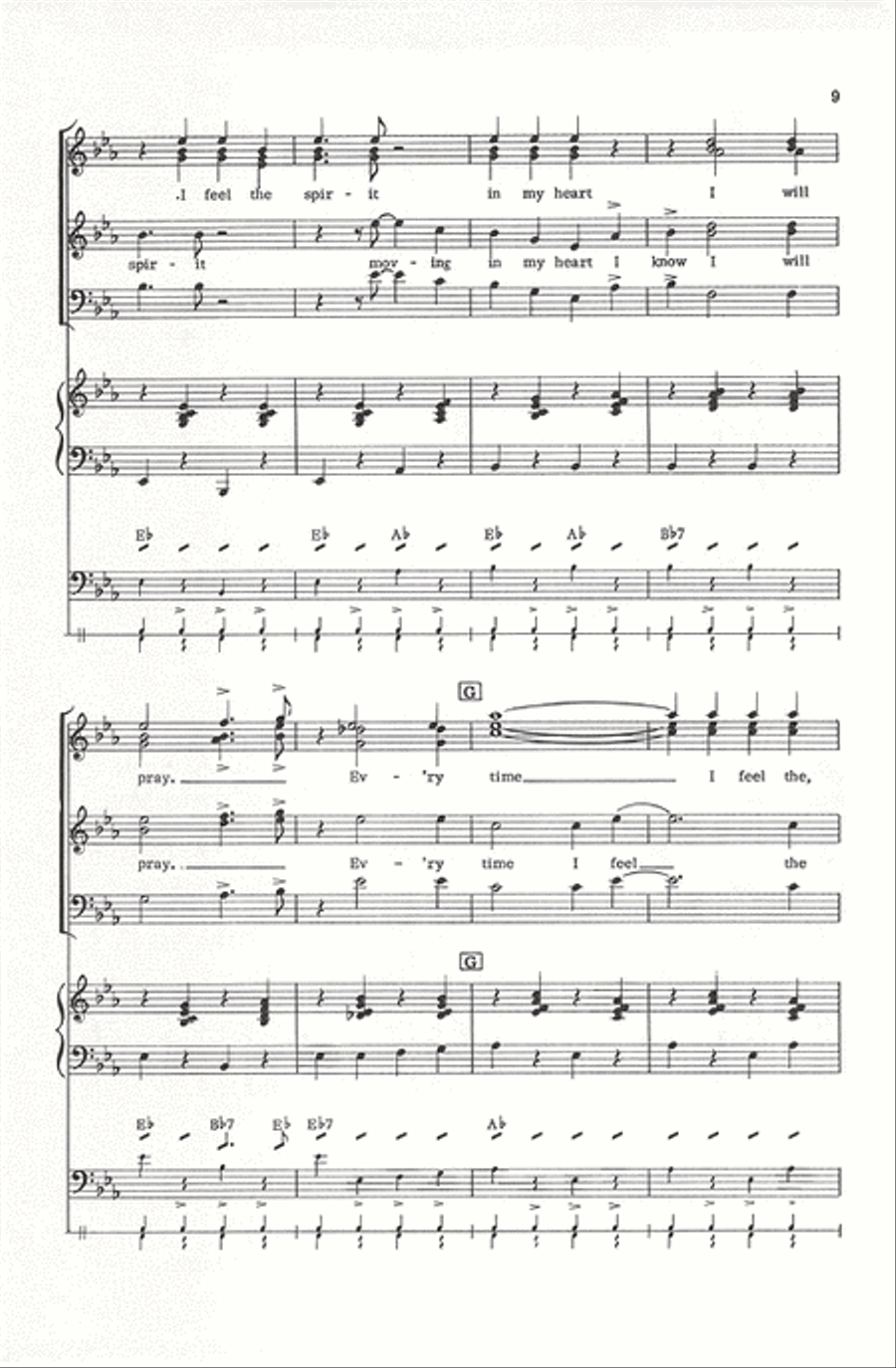Every Time I Feel the Spirit Divisi scores gallery preview page 9