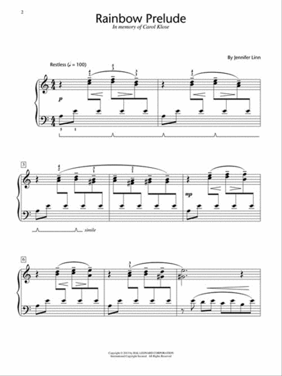 Rainbow Prelude Rainbow Prelude Piano Method scores gallery preview page 2