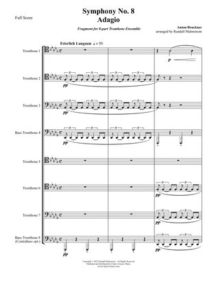 Adagio from Symphony No. 8 for 8-part Trombone ensemble