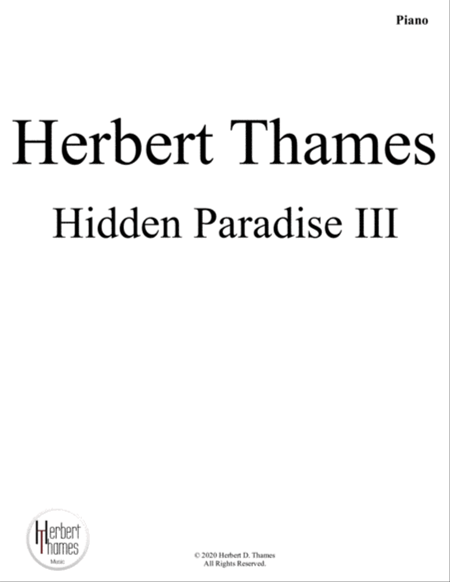 Hidden Paradise III Piano Solo scores gallery preview page 1