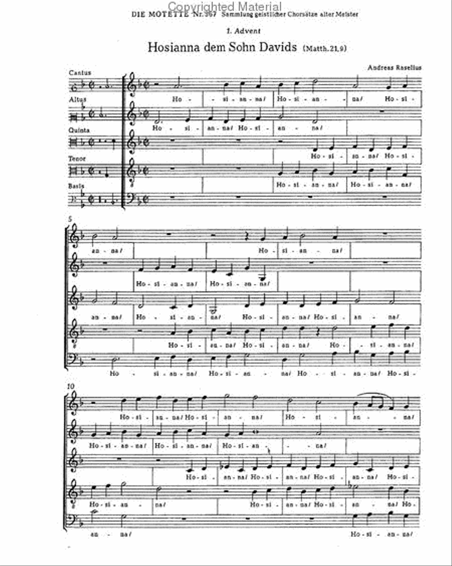 O hosanna, thou Son of David (Hosianna dem Sohne Davids) SSATB scores gallery preview page 6