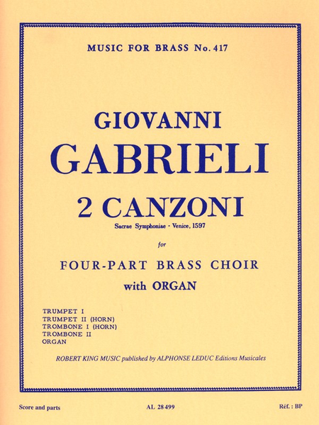 2 Canzoni Septimi Toni - Brass Quartet