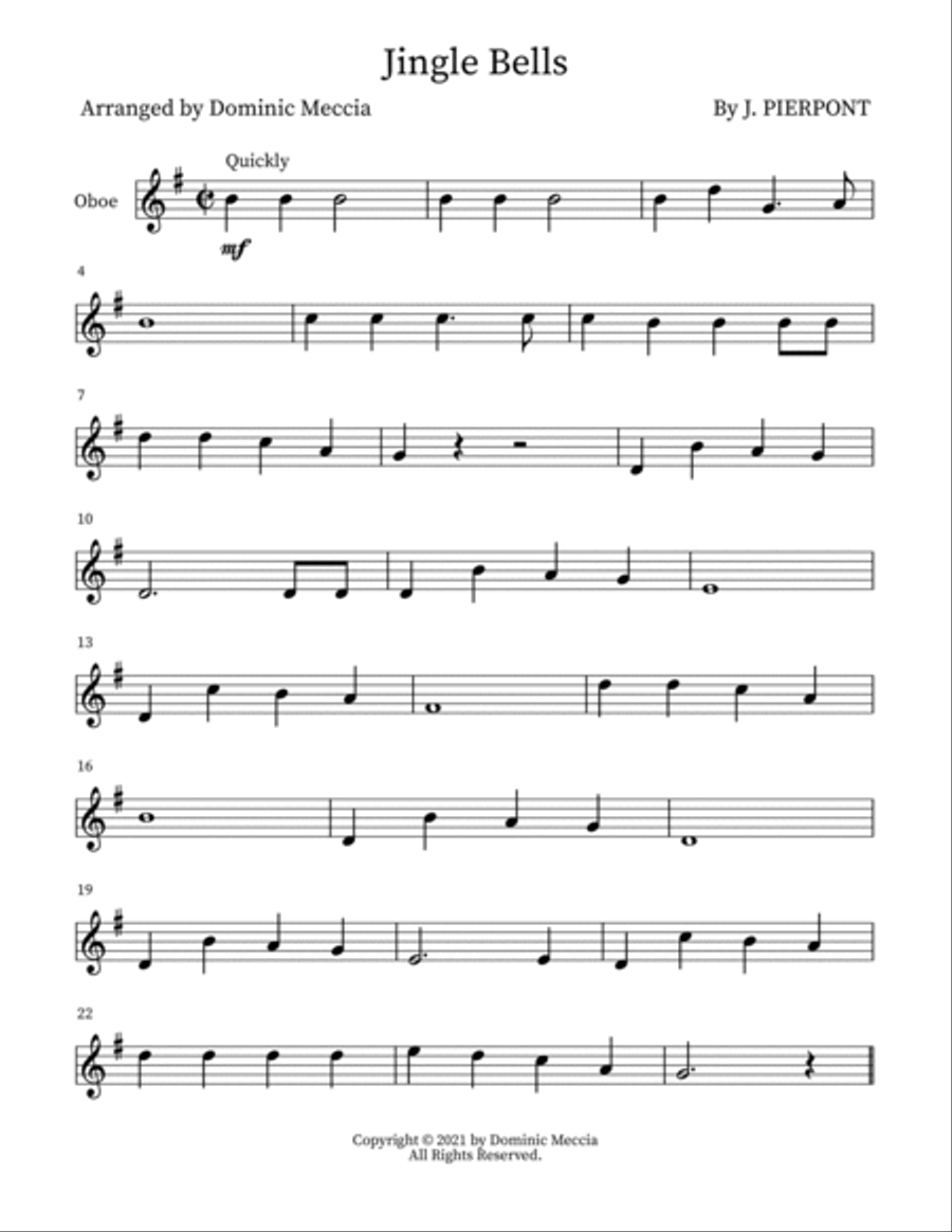 Jingle Bells Woodwind Duet scores gallery preview page 3