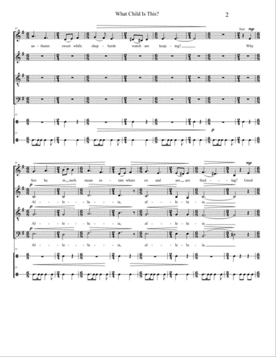 What Child Is This? 4-Part scores gallery preview page 2