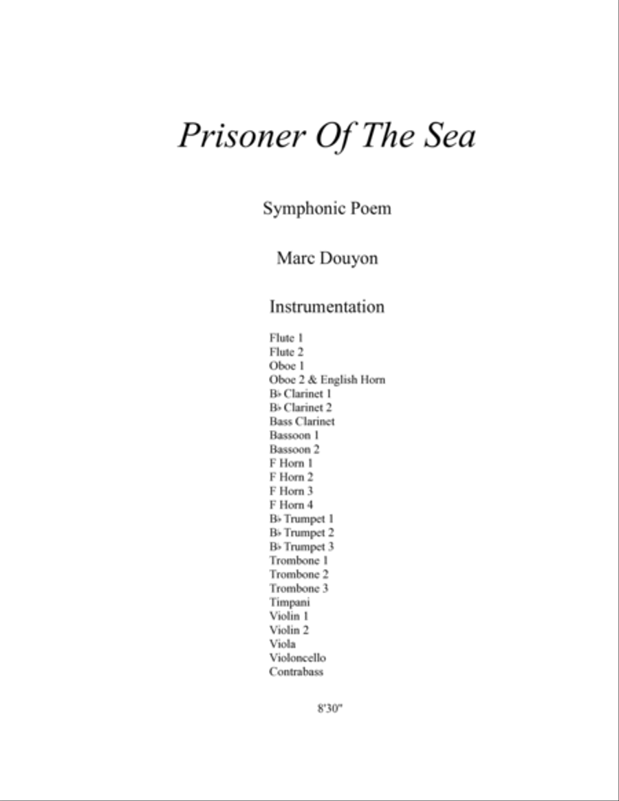Prisoner Of The Sea Full Orchestra scores gallery preview page 2