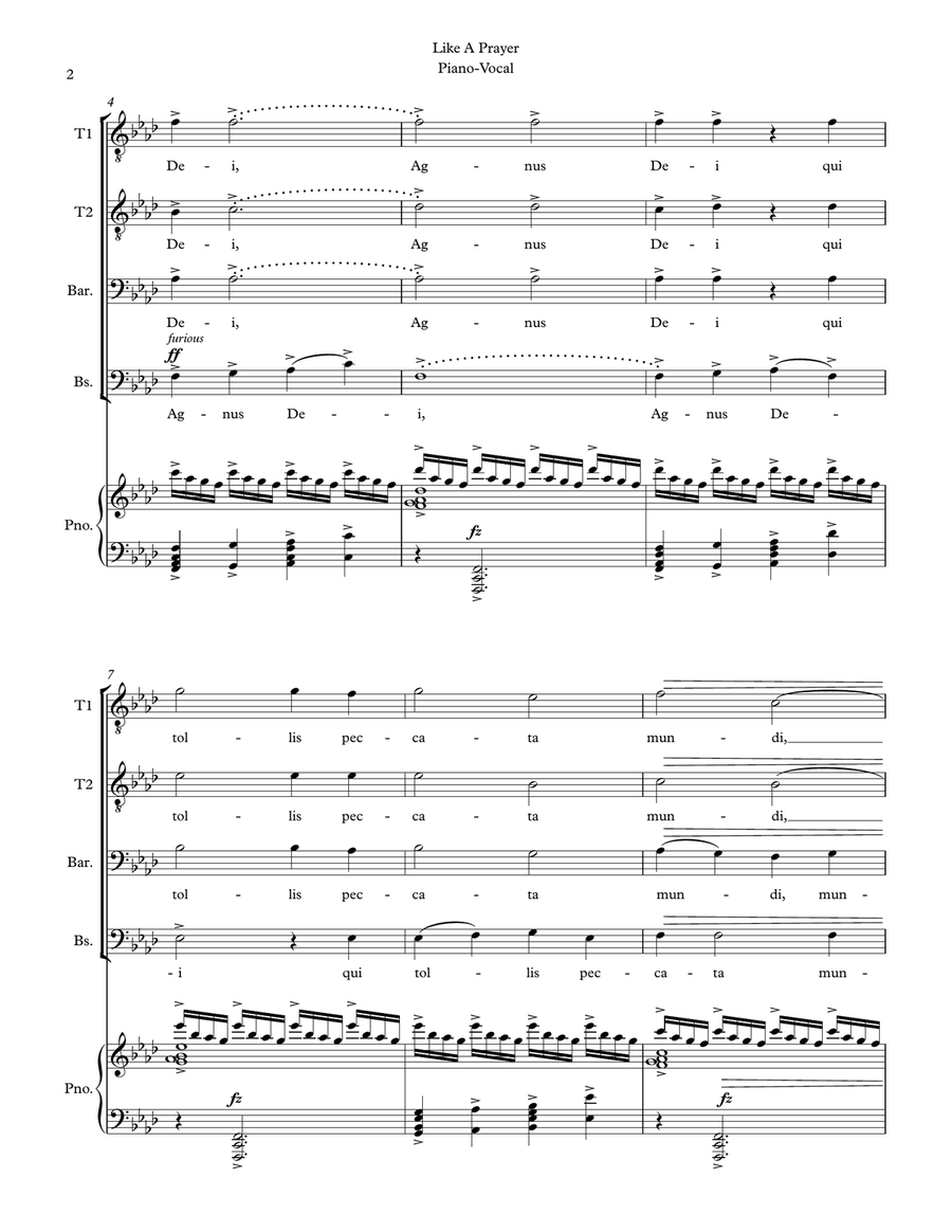 Like A Prayer TTBB scores gallery preview page 2
